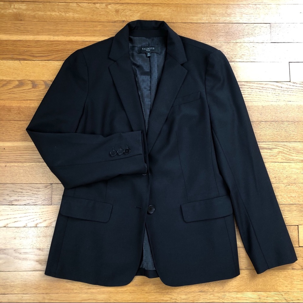 TALBOTS Petites Worsted Wool Blazer